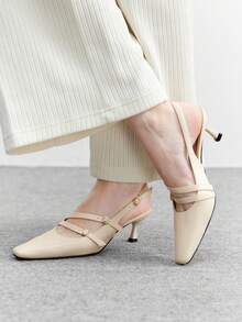 CUCCOO BIZCHIC Women Heeled Sandals - Apricot - View 3