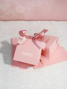 10pcs Party Favor Gift Box Wedding Candy Box Baby Shower Paper Gift Bag Birthday Christmas Favor Present Boxes Packing - Merci Box - View 4