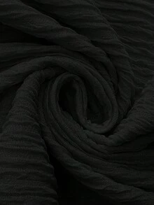 SHEIN LUNE Women's Black Knitted Spaghetti Strap Sleeveless Rib-Knit Maxi Cami Dress Casual Plain Mermaid Hem Long Dress Long Black Dress Tight Long Dress Knit Maxi Dress Bodycon Maxi Dress - Black - View 8