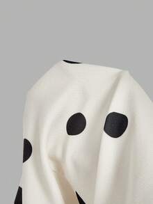 SHEIN MOD 女士波点荷叶边拼接时尚约会派对迷你连衣裙 - 杏色 - 查看 9