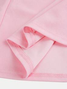 Girlism 少女露肩蝴蝶结粉色派对迷你连衣裙 - 粉色 - 查看 4