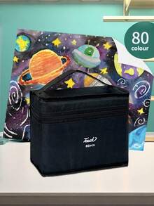 12/24/30/36/40/48/60/80/100/120/168件套专业美术套装，双头油性水彩笔，色彩鲜艳，适用于艺术学生、成人绘画课、DIY工艺品、画布素描、创意项目，是送给艺术家、节日和生日庆祝的最佳礼物。 - 彩色 - 查看 10