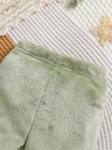 Vintaside Kids Bộ áo dài tay và quần dài họa tiết gấu dễ thương cho bé trai, phối màu xanh lá cây và trắng, thích hợp mặc hàng ngày, trong nhà và ngoài trời, mùa thu/đông. - màu xanh lá - Xem 6