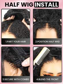 9am Hair Store 即戴即用半假发，金色挑染渐变色，预造型水波纹，弹性贴合，三合一半假发，带抽绳，自然发际线，无缝设计，新手友好，即戴即用，无需胶水，真人发假发，预先拔毛发际线，180%密度，16-28英寸常规尺寸，自然色，未经加工的处女发，情人节真人发无蕾丝假发，自然无胶假发，适合浪漫约会，女士适用。 - S2/30 - 查看 13