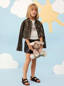 Mini mi Kids' Ultra-Light Extra-Soft Footbed Double-Buckle Premium Faux Leather Black Slingback Sandals– Comfy, Supportive & Stylish - Black - View 5