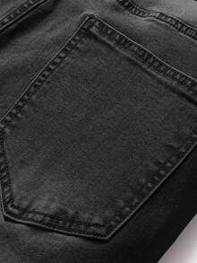 Manfinity LEGND Men's Pocket Distressed Skinny Casual Jeans - Dark Grey - View 7