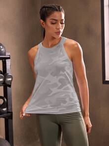 Powerista 迷彩印花運動背心 - 淺灰色 - 查看 4