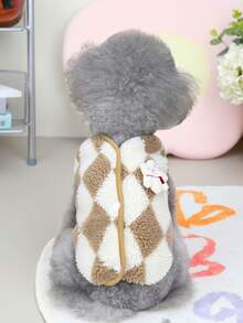 PETSIN Autumn/Winter Plush Velvet Pet Vest & Hoodie – Soft Warm Sweater With Traction Buckle For Dogs, Cats & Small Animals, Indoor/Outdoor Wear - Multicolor - View 10