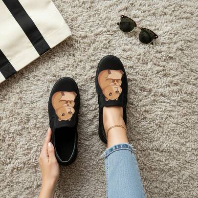 Tenis slip on, de ajolote, tenis sin agujetas, tenis casual, tenis cómodos, gráficos divertidos, diseño juvenil, calzado ligero, tenis urbanos, tenis de uso diario