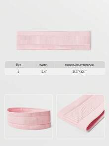 GLOWMODE Banda para la cabeza activa sin costuras que absorbe el sudor, ideal para gimnasio, estudio y uso diario - Rosa - Ver 6