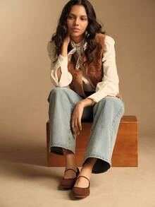 Rosivie Women Casual Versatile Commute Simple Flats - Brown - View 2