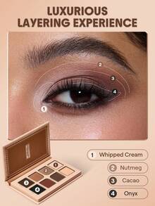 SHEGLAM Hazelnut Latte, Please 8-Pan Palette Brand Beauty Makeup Face Paint Cosmetic For Women Girls Perfect For Winter Spring Ideal For Y2K Fancy Fashion Suitable For Birthday Gift Party Ready Best Color - Hazelnut Latte - View 4