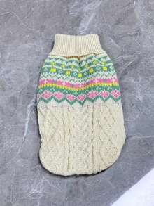 Warm Pet Sweater, Cozy Clothing For Small Dogs And Cats - Beige - View 12