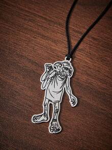 HARRY POTTER X SHEIN 自由精神吊坠项链 - 銀色 - 查看 3