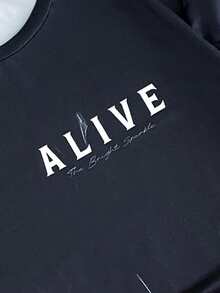 HIMLAND Men's Casual Commute Street Sports Graphic T-Shirt - Black - View 9