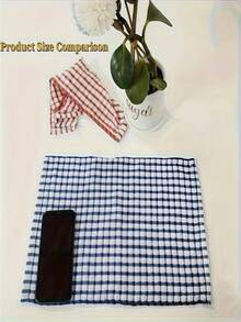 5 Buah Kain Pembersih Kotak-kotak yang Dapat Digunakan Kembali, Warna Acak, Gaya Nordik, Handuk Dapur untuk Mencuci Piring, Membersihkan Meja, Perlengkapan Rumah dan Kafe, serta Kain Pengering Penting - MultiWarna - View 5