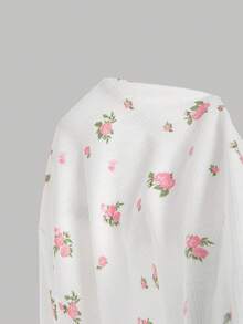SHEIN MOD 女士泡泡袖方领修身中长连衣裙，挤奶女工连衣裙，茶会连衣裙，女士印花中长连衣裙方领泡泡袖，婚礼宾客连衣裙，春夏装扮，茶会装扮，田园风连衣裙，节日，生日，情人节，度假装扮 - 彩色 - 查看 8
