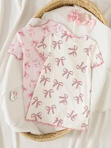 SHEIN 2PCS Baby Girls Dresses - Multicolor - View 2