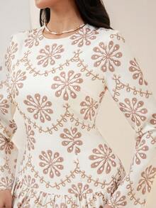 Veilorie 女士保守休闲度假阿拉伯风格连衣裙 - 彩色 - 查看 2