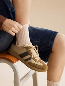 CUCCOO EASI Women's Fashionable Versatile Casual Flat Shoes - Khaki - View 6