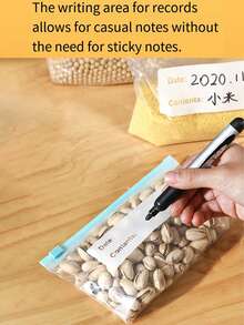 30Pcs Zipper Food Preservation Bags, Random Zipper & Pattern Design, Moisture-Proof Odor-Resistant Storage Pouch For Vegetables, Meat, Cereals, Oats And Beans, Practical Kitchen Organizer, Ideal Holiday Gift For Mom - Multicolor - View 4