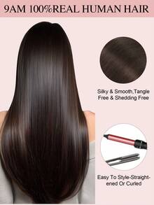 7PCS With 20 Clips Straight Clip In Hair Extensions 100% Real Human Hair Color 2# Dark Brown 14-22 Inch 115G Double Weft Invisible Clip Hair Extensions Remy Natural Human Hair For Women Girls Daily Use Winter Christmas Halloween Costumes Autumn Outfits Women Fall Outfits - S2 - View 12