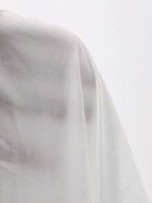 DAZY 女士宽松立领长袖优雅正式衬衫，春秋季 - 白色 - 查看 8