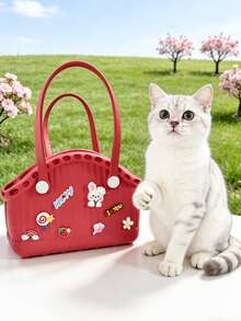 PETSIN 1 Piece Multi-Functional Pet Waterproof DIY Handbag Soft And Easy To Clean Large Capacity DIY Bag Portable Handbag Pet Supplies