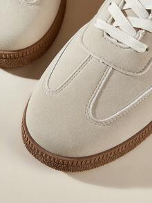CUCCOO EASI Men's Casual Contrast Color Flat Sneakers, Versatile For Daily Wear - Ash - View 4