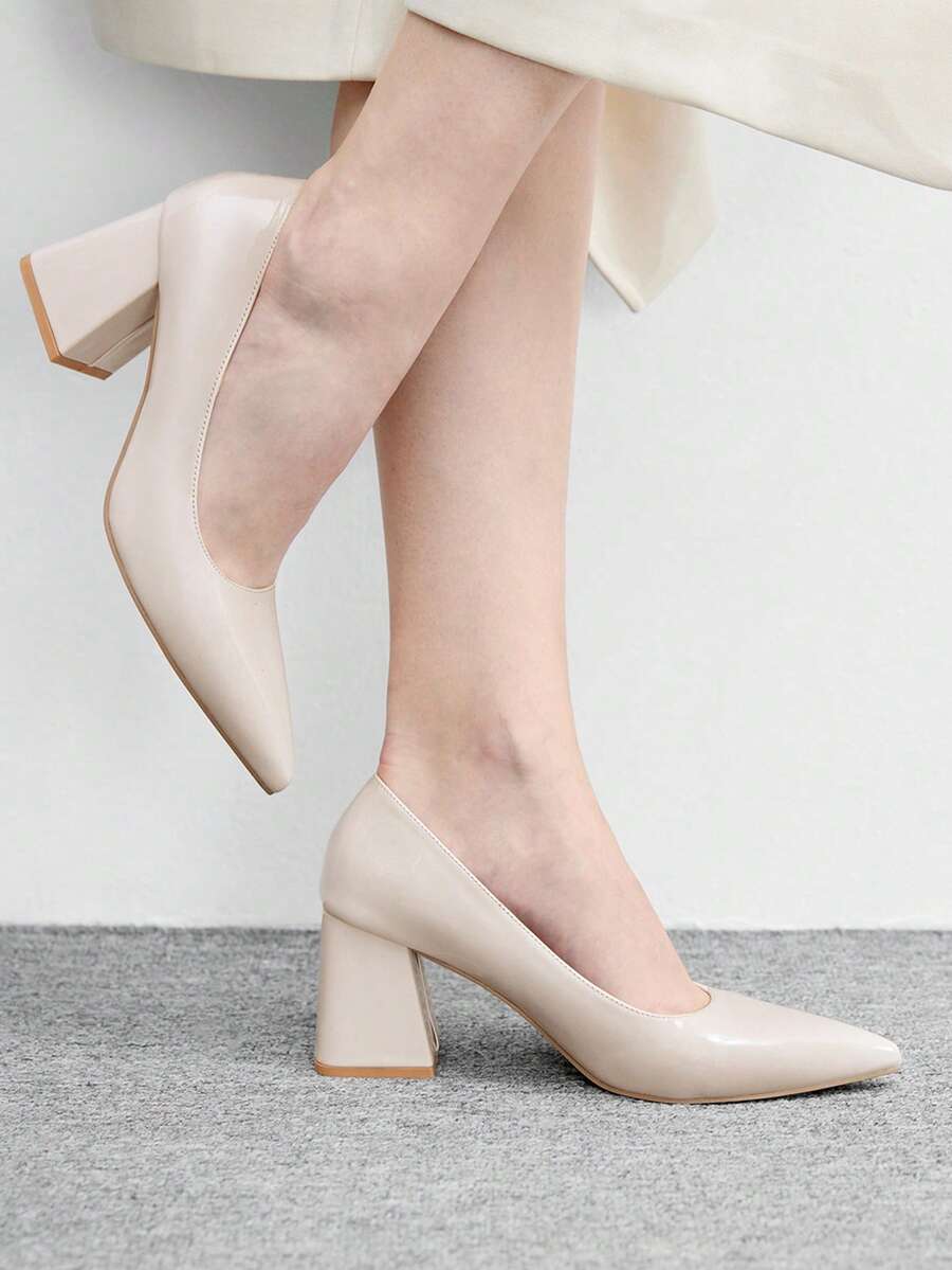 CUCCOO BIZCHIC Tacones altos elegantes de punta fina para uso diario - Chantilly - Ver 1