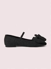 CUCCOO DOLLMOD Bailarinas estilo Mary Jane con lazo retro francés para mujer, otoño - Gris Oscuro - Ver 9