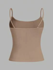 SHEIN EZwear 张子女士三件套字母拼接露脐吊带背心，性感修身，适合春夏海滩穿着 - 彩色 - 查看 8