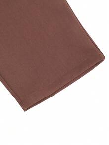 Manfinity Bizformal Men's Solid Color Pleated Pocket Straight Leg Suit Pants, Office Wear - Redwood - View 6