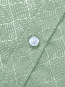 Manfinity Mode قميص رجالي كاجوال أعمال للتنقل بياقة لون سادة أزرار كم طويل، قميص رجالي رسمي، قميص رجالي لون سادة. مناسب للارتداء اليومي، التنقل إلى العمل، الخروج، الحفلات، ويمكن ارتداؤه مع بنطلون بدلة أو بدلة لحضور الحفلات والزفاف وشهر العسل. يمكن إهداؤه كهدية لأبناء وأزواج وأصدقاء وآباء، قميص رجالي أخضر للأعمال الكاجوال قميص رجالي فاخر - أخضر نعناع - مشاهدة 6