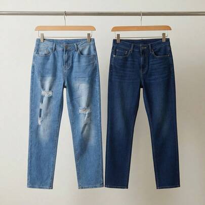 Set de 2 Pantalones de Mezclilla para Uso Diario – Corte Moderno y Cómodo