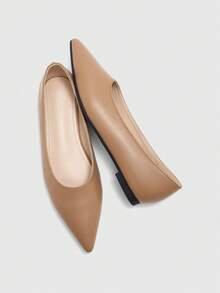 CUCCOO BIZCHIC Women's Pointed Toe Casual Commuting Versatile Fashion Shoes - Khaki - View 10