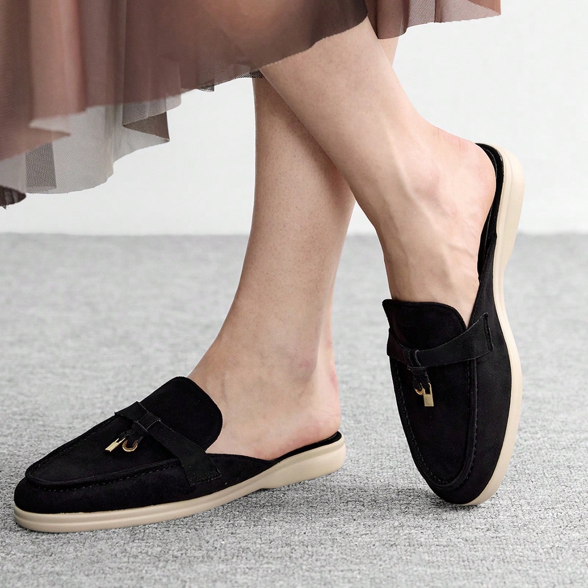 Zapatillas deportivas planas de slip-on casuales para mujer