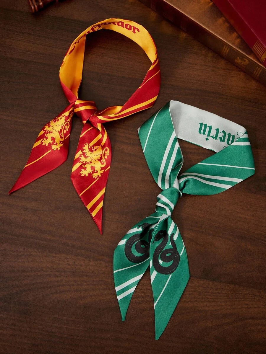 HARRY POTTER X SHEIN 4-Piece Set Smooth Silky Satin Headbands/Scarves, Suitable For Hair Styling, Gift, Outdoor Travel,Back To School - Multicolor - View 1