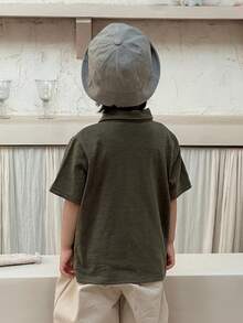 DAZY 男童短袖 Polo 领口袋设计休闲 T 恤 春季款 - 綠色 - 查看 8