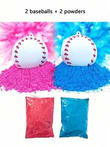 1 Set Gender Reveal Party Soccer Ball Gender Reveal Supplies Blue And Pink Powder Kit Non-Transparent Gender Reveal Party Ba By Shower Supplies - Multicolor - View 16