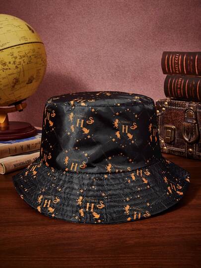 HARRY POTTER X SHEIN 1pc Letter Graphic Bucket Hat, Fashionable Streetwear