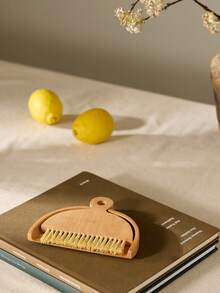 Cirelle Handcrafted Desk Dustpan & Brush Set - Natural Bristles For Tabletop Cleaning, Compact & Stylish Home Office Organizer