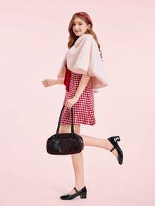 CUCCOO DOLLMOD 女士黑色时尚经典可爱蝴蝶结学院风洛丽塔风格玛丽珍低跟鞋 - 黑色 - 查看 6