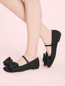 CUCCOO DOLLMOD Bailarinas estilo Mary Jane con lazo retro francés para mujer, otoño - Gris Oscuro - Ver 5