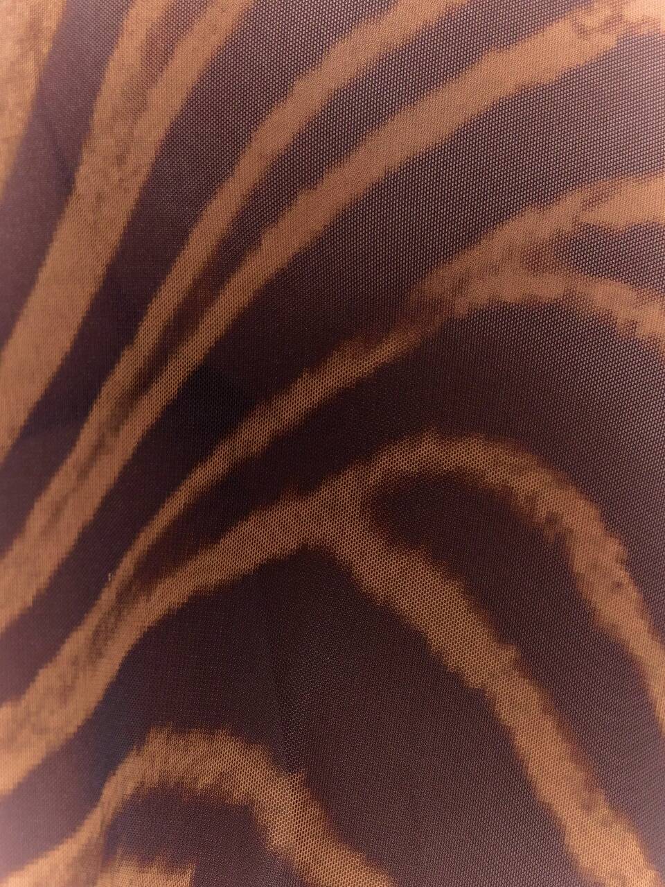 Anliegendes, tierisch bedrucktes Mesh-Maxikleid mit Rundhalsausschnitt und langen Ärmeln, sexy für Ausgehabende, Herbst, Nachtausgang, süß, Streetwear, Feraux-Party, elegant, Abend, Frühling, Sommer