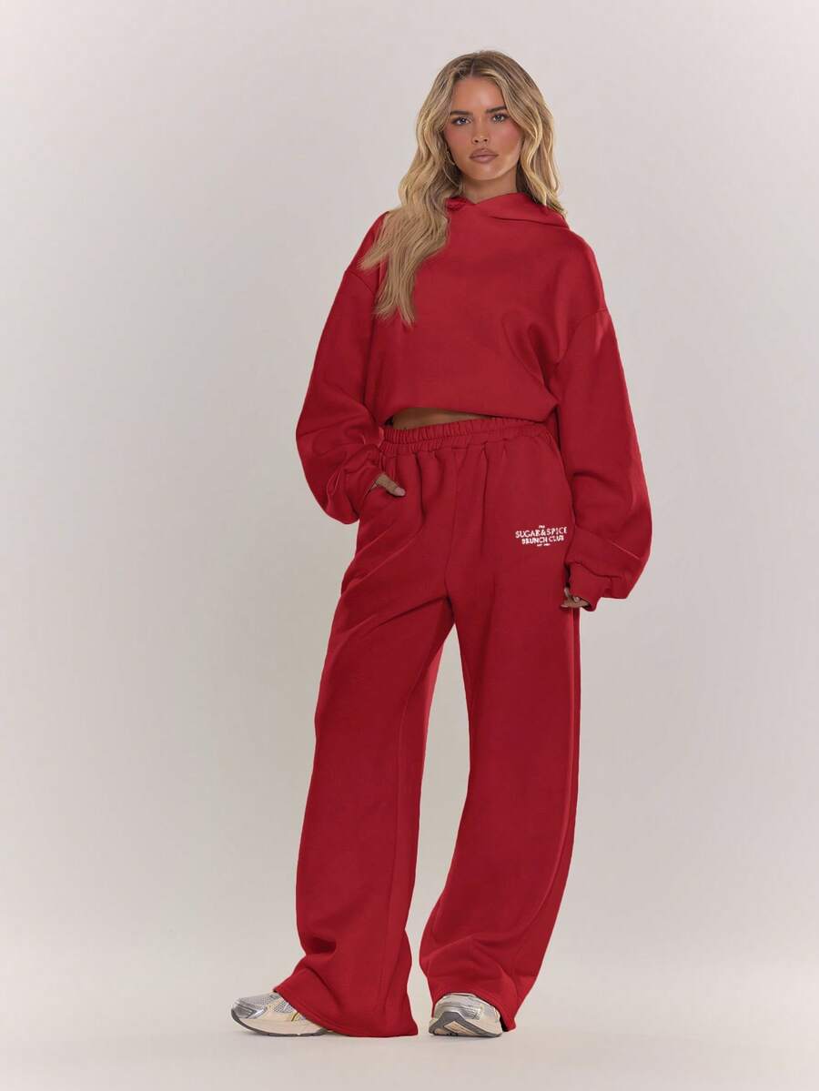 MUSERA Graphic Print Wide Leg Joggers Tracksuit Bottom Only Fall Autumn Cosy Joggers Cute Casual Coffee Club Thanksgiving