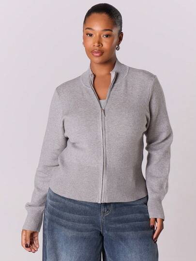 MUSERA Chaquetas de punto talla grande