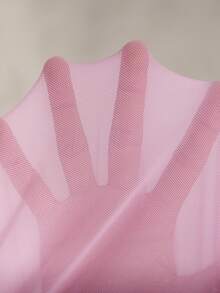 MaterniChic Vestido de maternidad casual de verano con contraste de malla y volantes