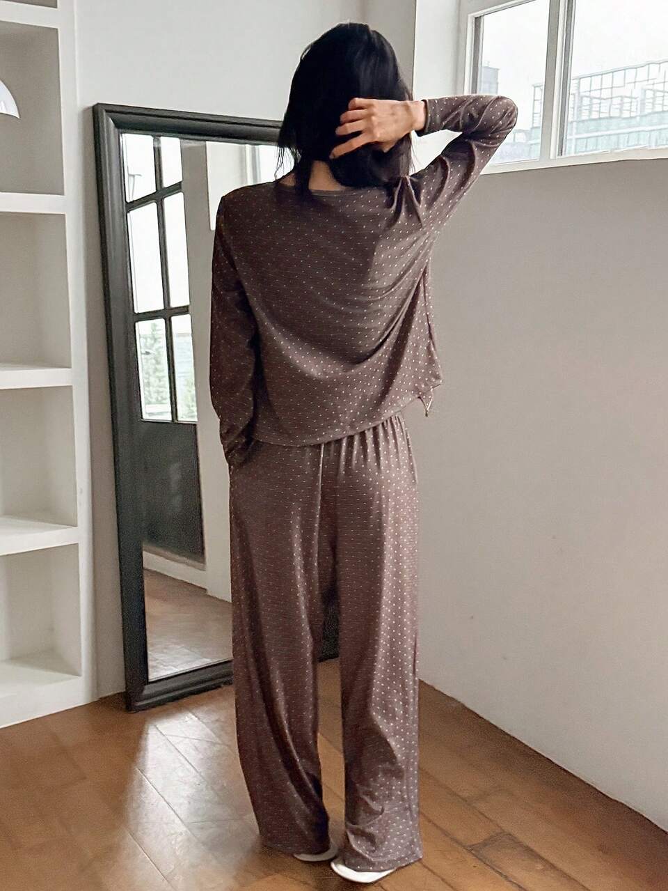 3pcs/Set Panda Polka Dot Allover Print Camisole & Pants Pajama Set For Women
