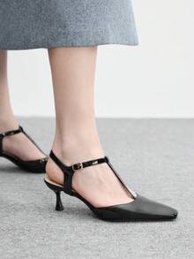 CUCCOO BIZCHIC Sandales à talons pour femmes - Noir - Voir 4